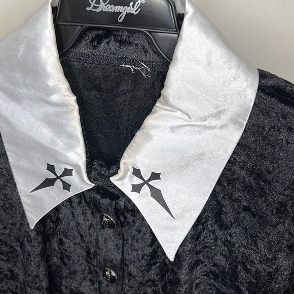 Dreamgirl Addams Family Wednesday Velvet Halloween Costume Goth Cosplay Small Nw - Picture 2 of 5